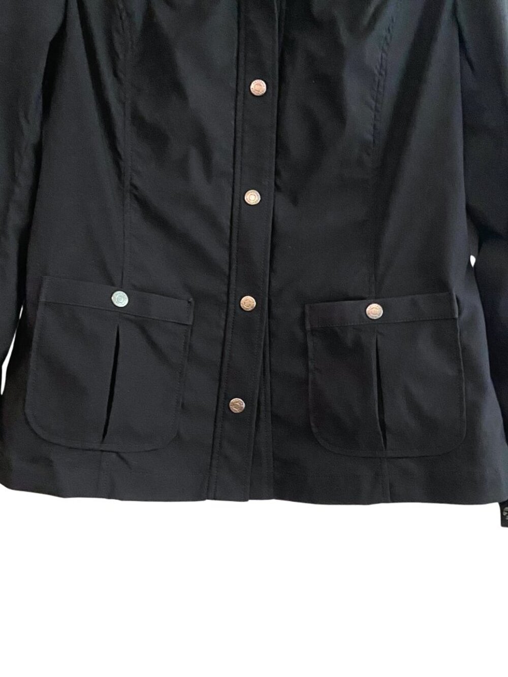 Anatomie Women's Jane Snap Button Jacket Charcoal Gray Windbreaker Travel Sz M - Picture 8 of 11